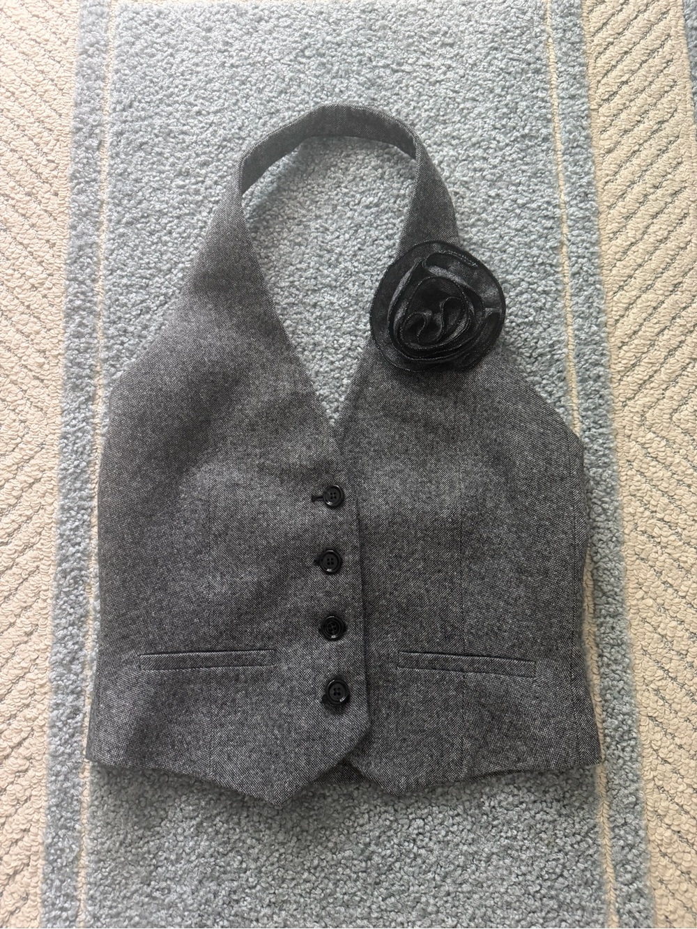 Mango Gray Wool-Blend Women's Vest